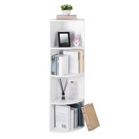 Libreria Valora CORNER SHELF bianca dal design moderno per soggiorno