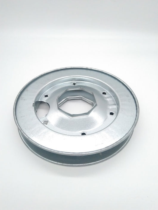 Puleggia passante in ferro zincato per cinghia - Puleggia da 20 cm