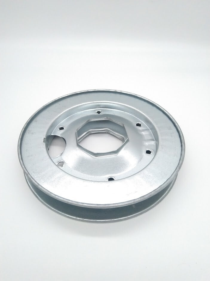 Puleggia passante in ferro zincato per cinghia - Puleggia da 22 cm