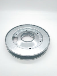 Puleggia passante in ferro zincato per cinghia - Puleggia da 18 cm