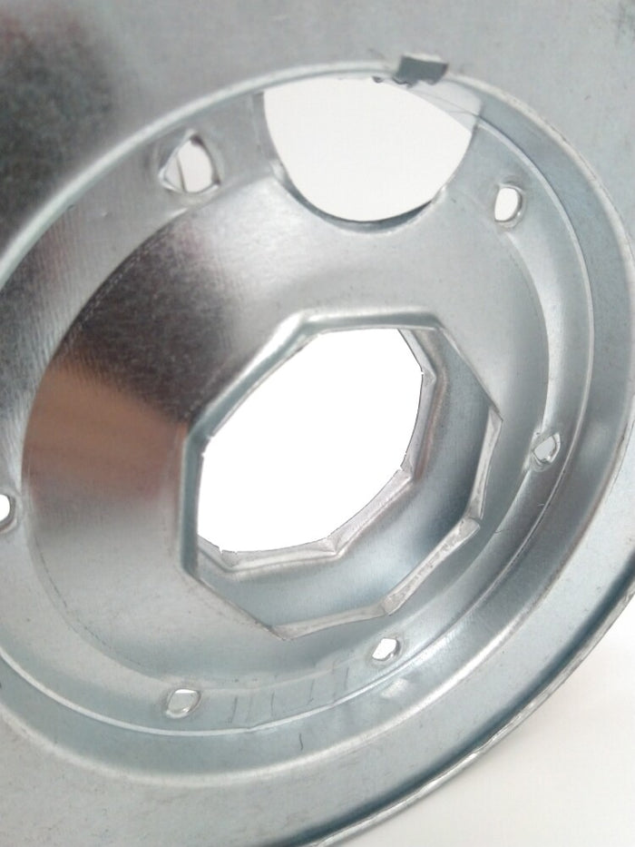 Puleggia passante in ferro zincato per cinghia - Puleggia da 22 cm