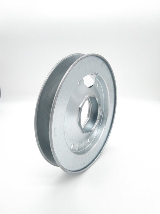 Puleggia passante in ferro zincato per cinghia - Puleggia da 22 cm