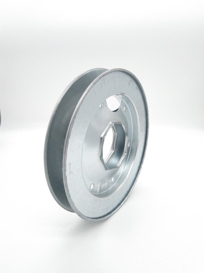 Puleggia passante in ferro zincato per cinghia - Puleggia da 18 cm