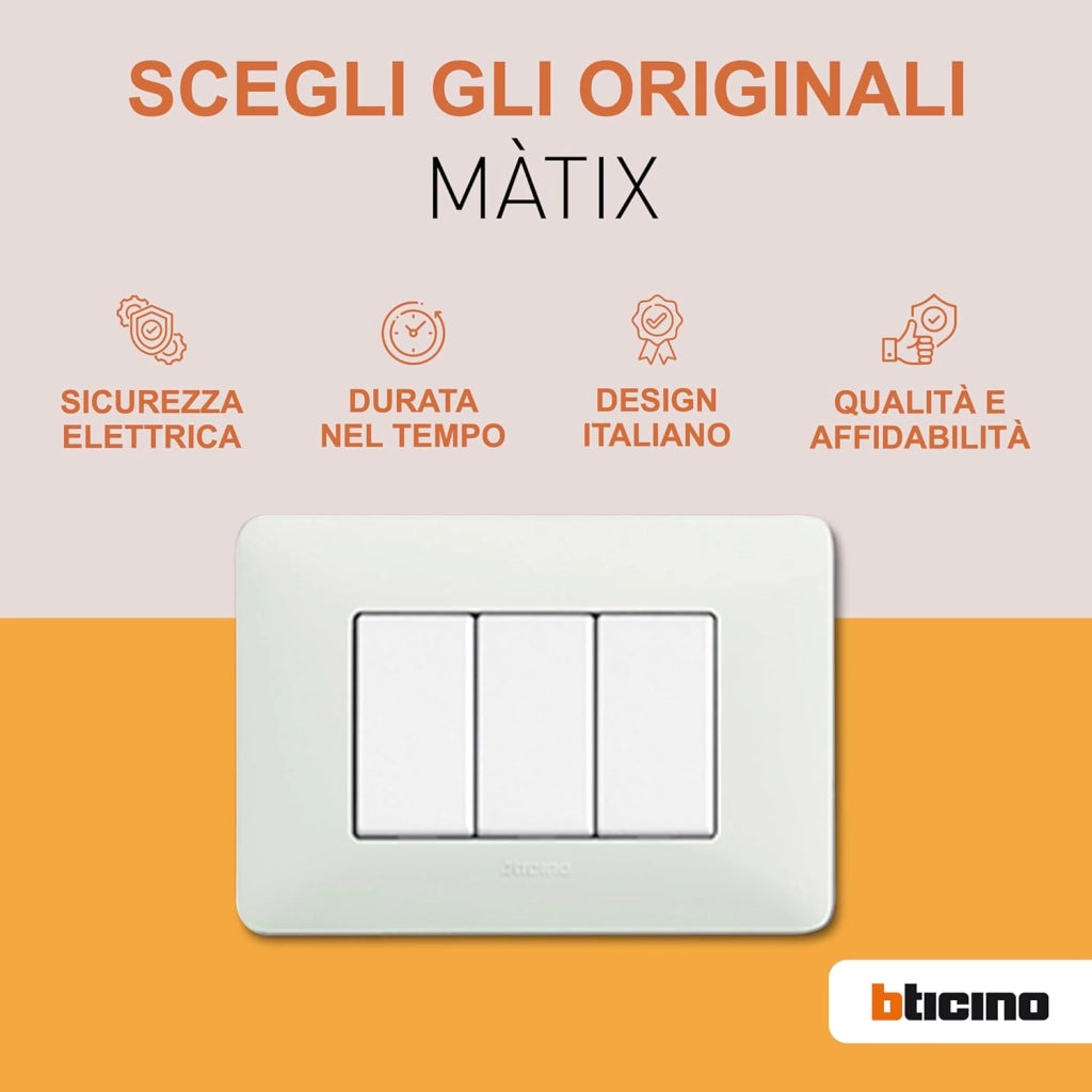 Bticino matix presa bivalente bipasso standard italiano am5180 pezzi 10