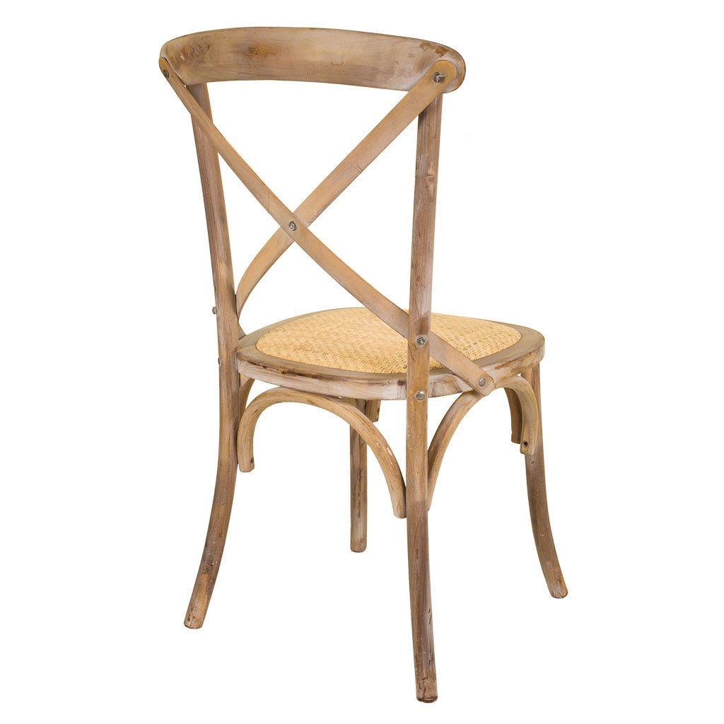 Sedia legno seduta rattan marrone 44x42x46/88h cm