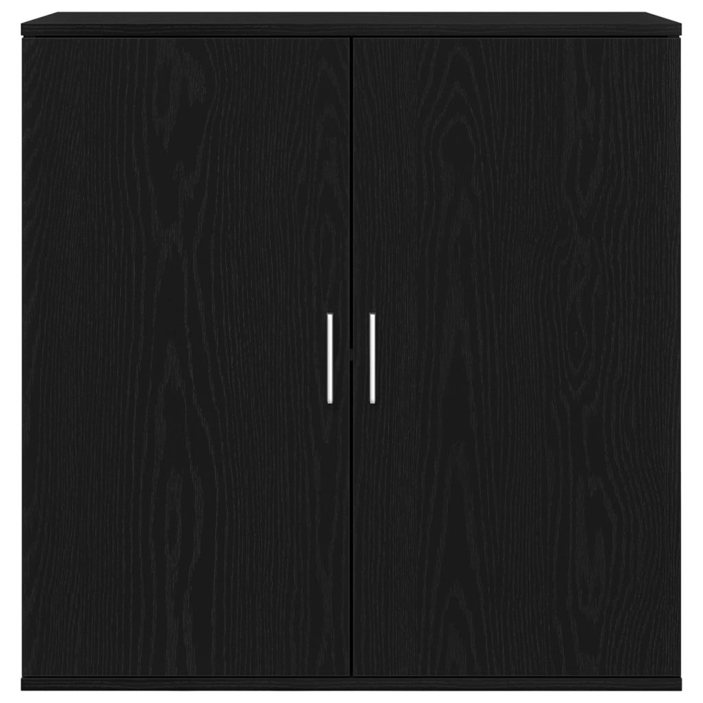 Credenza Rovere Nero 79x38x80 cm Legno Ingegnerizzato