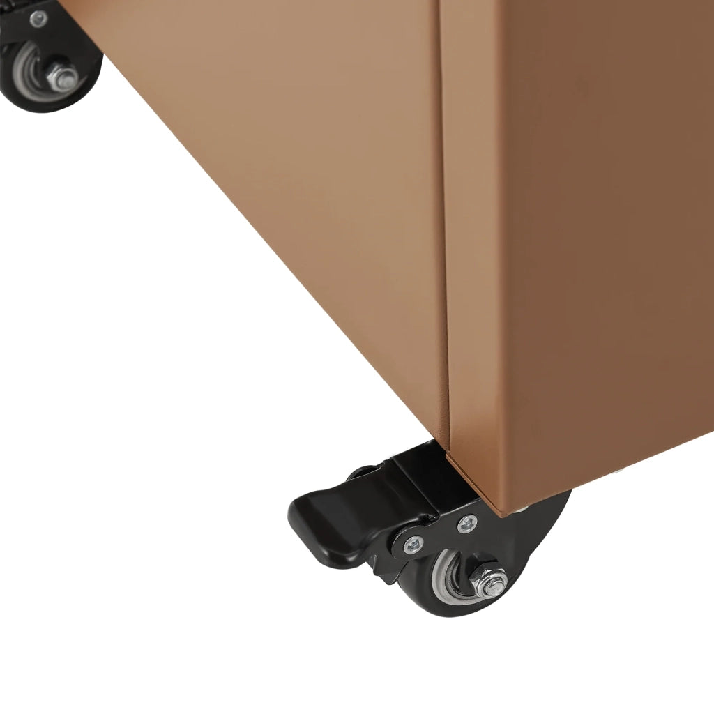 Fioriera/vaso in acciaio zincato con schermo per la privacy 190 x 82 x 38 cm marrone 03_0009498