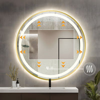 Specchio Led 80cm Mmj Gold