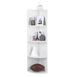 Libreria Valora CORNER SHELF bianca dal design moderno per soggiorno