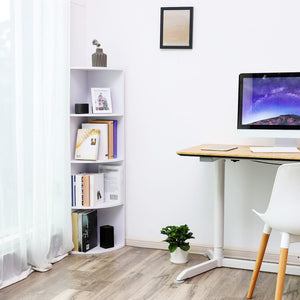 Libreria Valora CORNER SHELF bianca dal design moderno per soggiorno