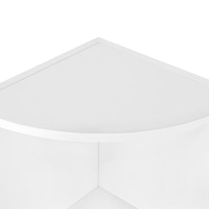 Libreria Valora CORNER SHELF bianca dal design moderno per soggiorno