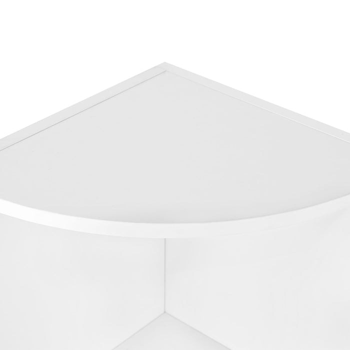 Libreria Valora CORNER SHELF bianca dal design moderno per soggiorno