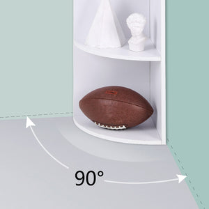 Libreria Valora CORNER SHELF bianca dal design moderno per soggiorno