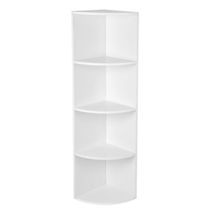 Libreria Valora CORNER SHELF bianca dal design moderno per soggiorno