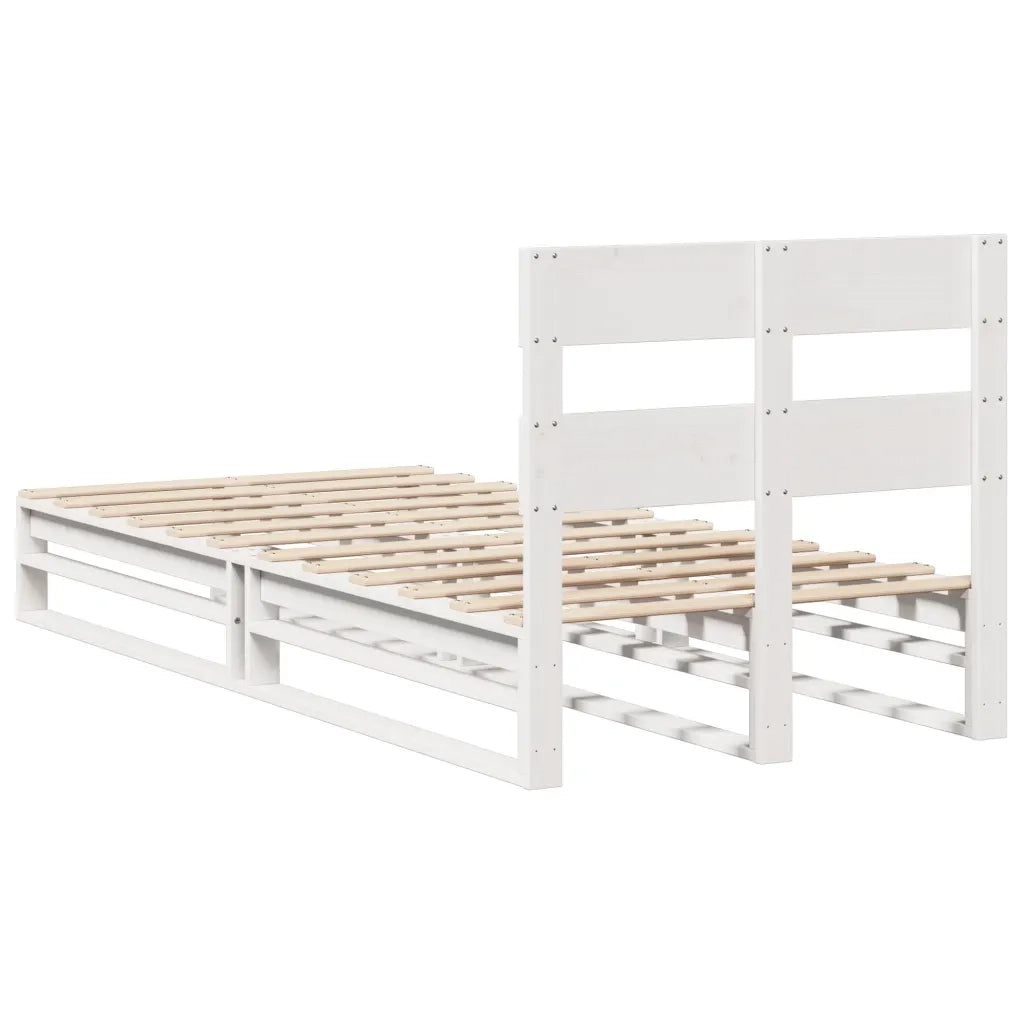 vidaXL Letto senza Materasso Bianco 90x190 cm in Legno Massello Pino