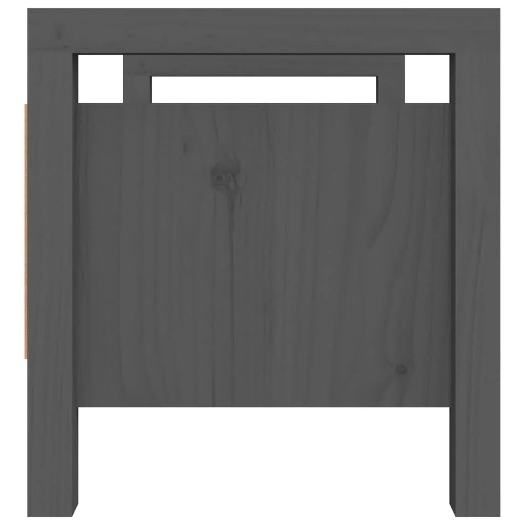 Panca da ingresso 80 x 40 x 43 cm in legno massello di pino grigio 02_0010946