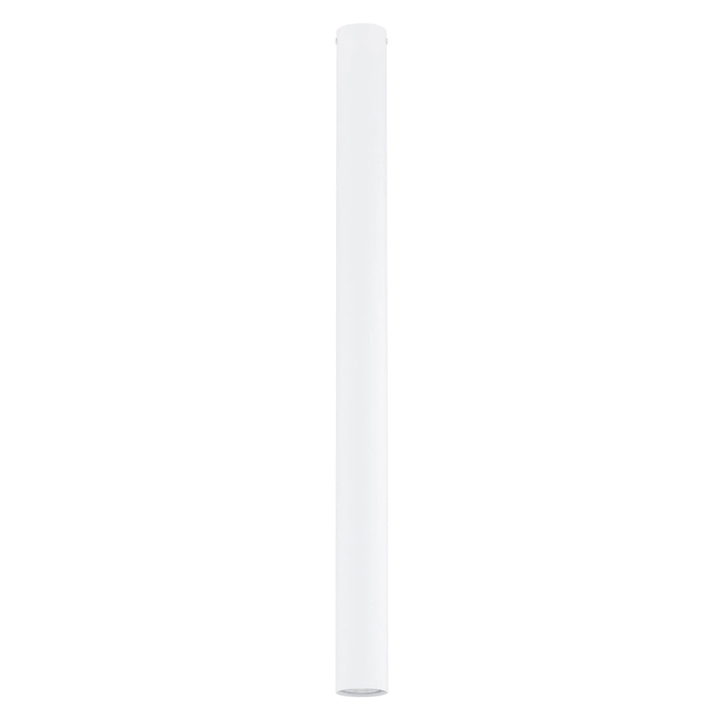 Plafoniera Moderna Faretto Marduk 1 Luce Acciaio Bianco 80 Cm
