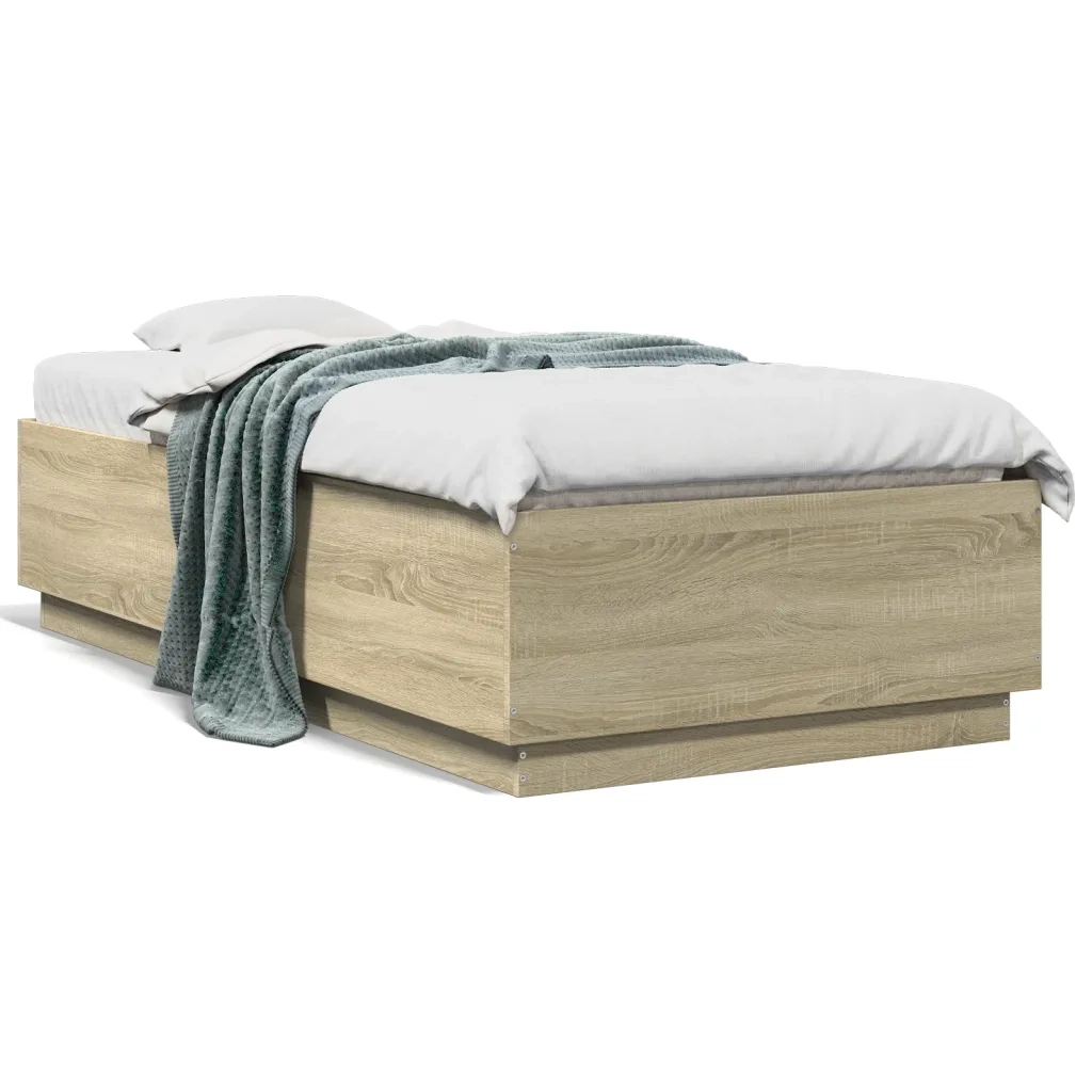 Giroletto-Struttura Letto Rovere Sonoma 75x190 cm in Legno Multistrato 551351