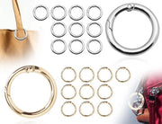Haken a roncola plus - 20 pezzi di gancio rotondo in oro e argento - Chiave O-ring per hanger - Diametro esterno 20 mm
