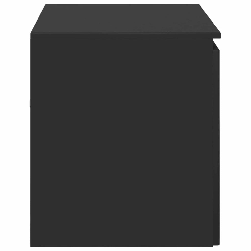 Mobiletto da Bagno a Muro Nero 62,5 x 44,5 x 50 cm