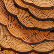 Il Coaster in Bambù - Padrone di Temperatura Isolante per Scrivania - Coaster per Bevande Tagliato per Home Office con Punti di Aggiustamento Cinesi.