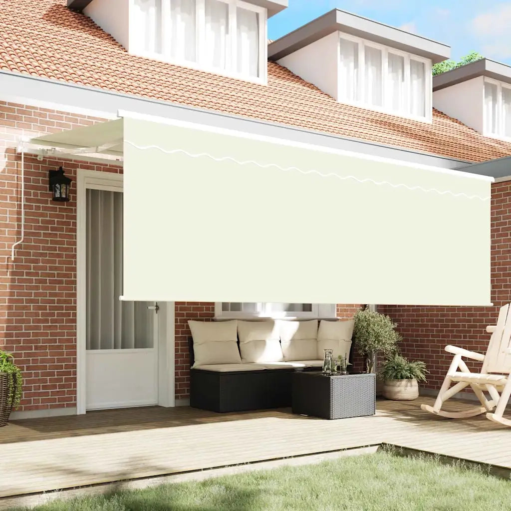 vidaXL Tenda con tende Crema 350 x 200 x 120 cm Tessuto e Metallo