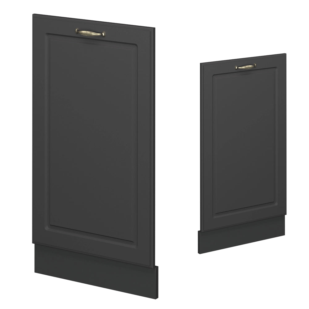 Vicco Pannello frontale della lavastoviglie Landhaus antrazit-oro 45 cm senza piano di lavoro