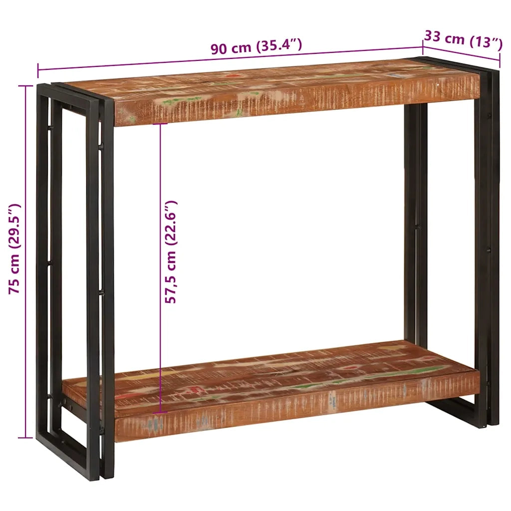 Tavolo consolle 90 x 33 x 75 cm Legno Recuperato Massello 4104738