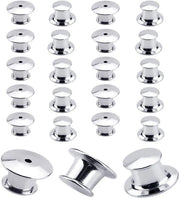 Pinslitture metalliche da 20 pezzi - Chiusura metallica - Inox - Duratura - Per accessori - 1 cm di diametro - Orecchini per badge