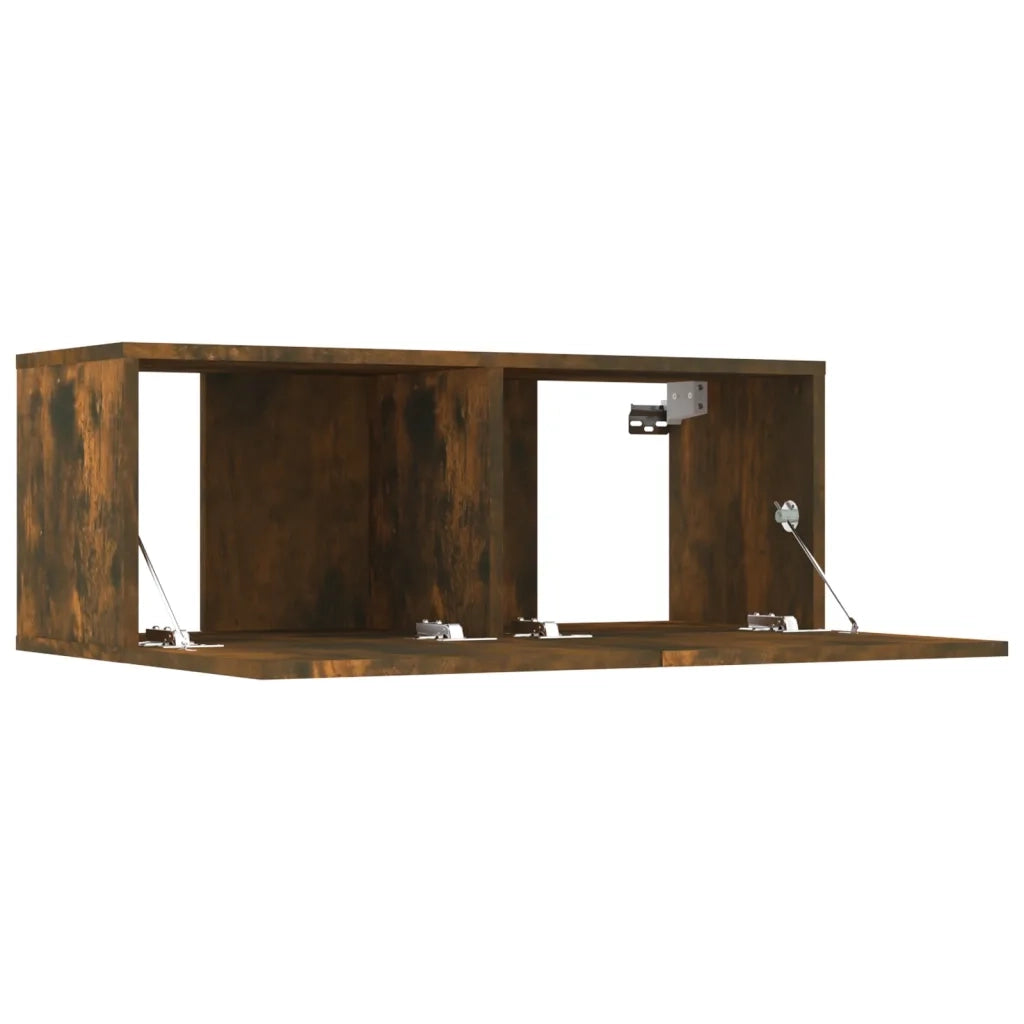 Mobili TV 4 pz Rovere Fumo 80x30x30 cm in Legno Multistrato 3114187