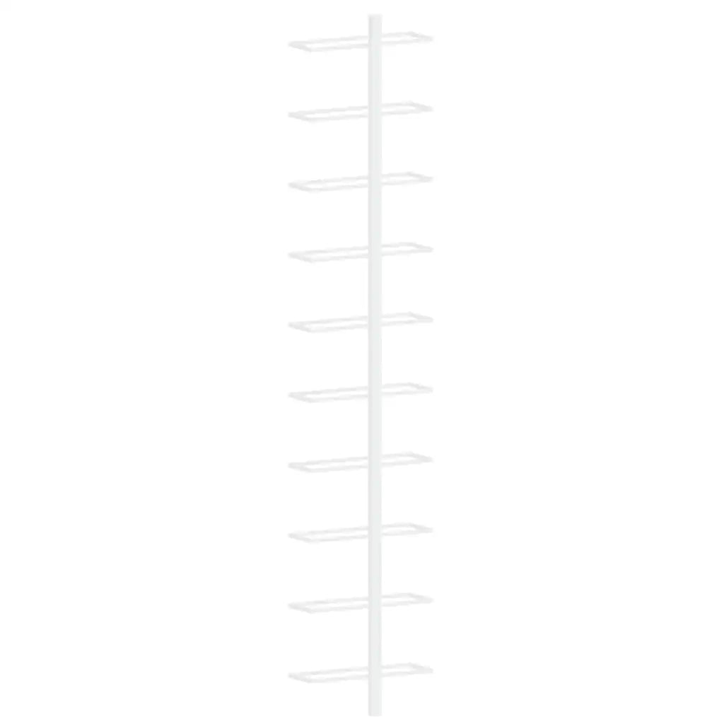 Portavini da Parete per 10 Bottiglie 2 pz Bianco in Metallo 340906
