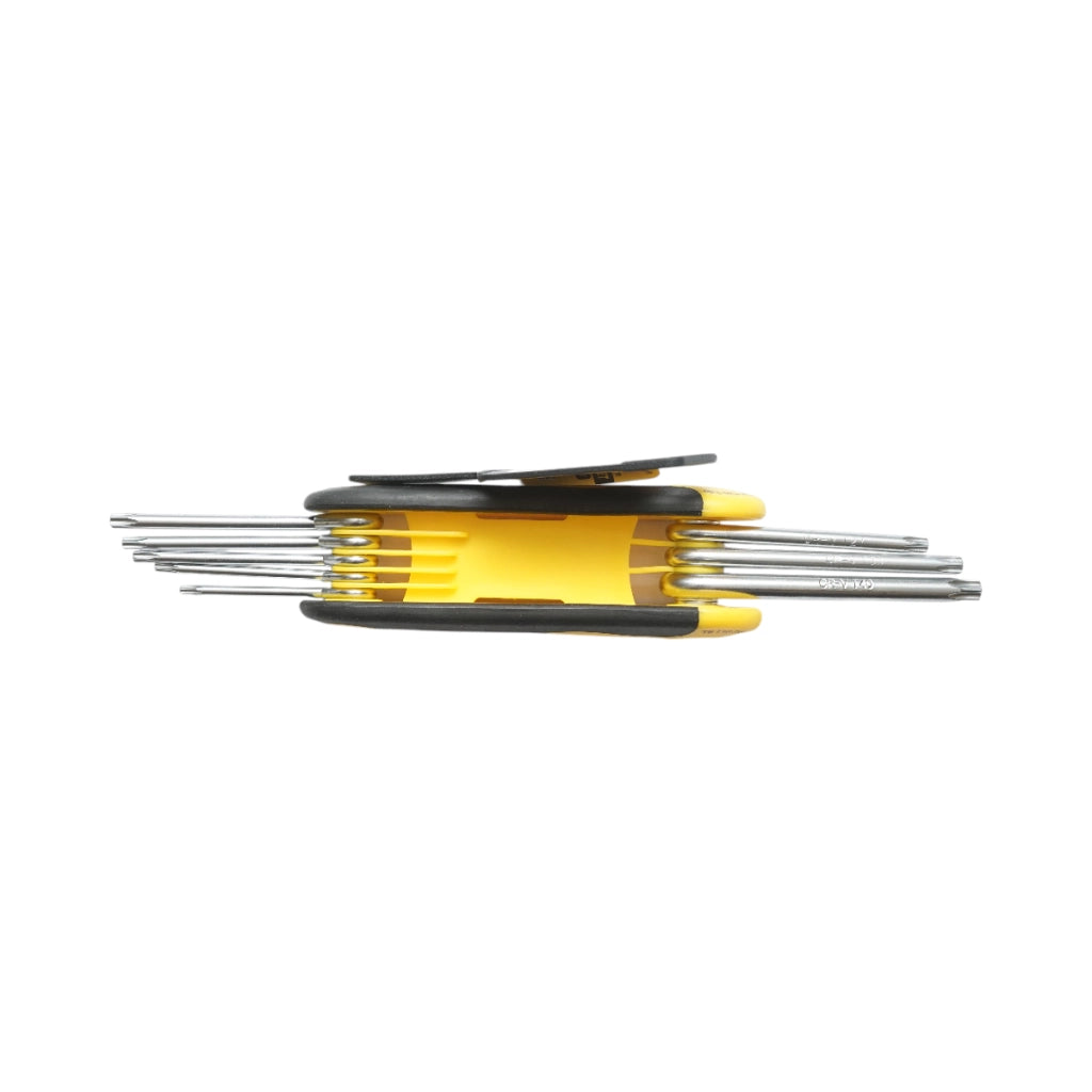 Set di 8 chiavi esagonali Torx pieghevoli con impugnatura a coltello T9-T40mm Cr-V Crownman