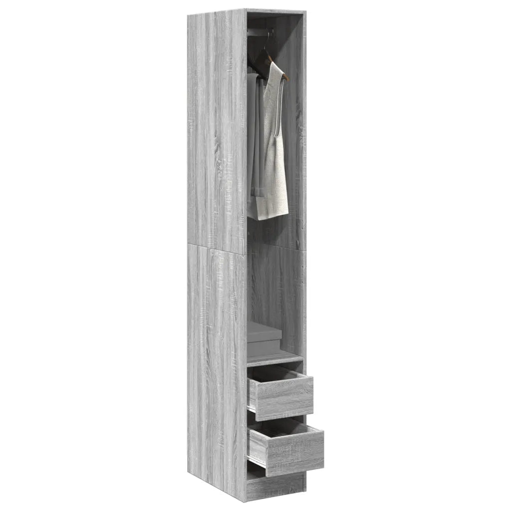 Armadio Grigio Sonoma 30x50x200 cm in Legno Multistrato CFW6044171