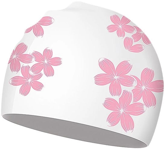 Badmuts Acquatici - Impermeabili - Con Piastra Antiscivolo - Cappello da Nuoto Donna - Disegno Rosa Per la Fioritura del Melo - Altezza della Testa 50-58 cm