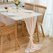 Tavolo da Pranzo Chiffon 70cm x 3m per Matrimoni, Feste di Compleanno, Comunione, Celebrazioni, Feste