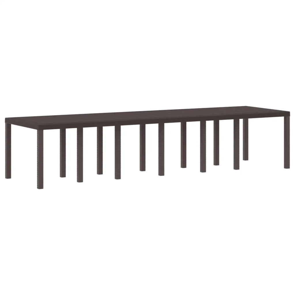 Tavolo da Giardino Marrone 350 x 100 x 74 cm polyrattan 3378525