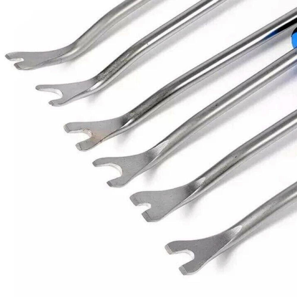 Trade Shop - Set 6 Pz Leva Rimozione Trim Clip Pannelli Auto Staccabottoni In Acciaio 21136 -