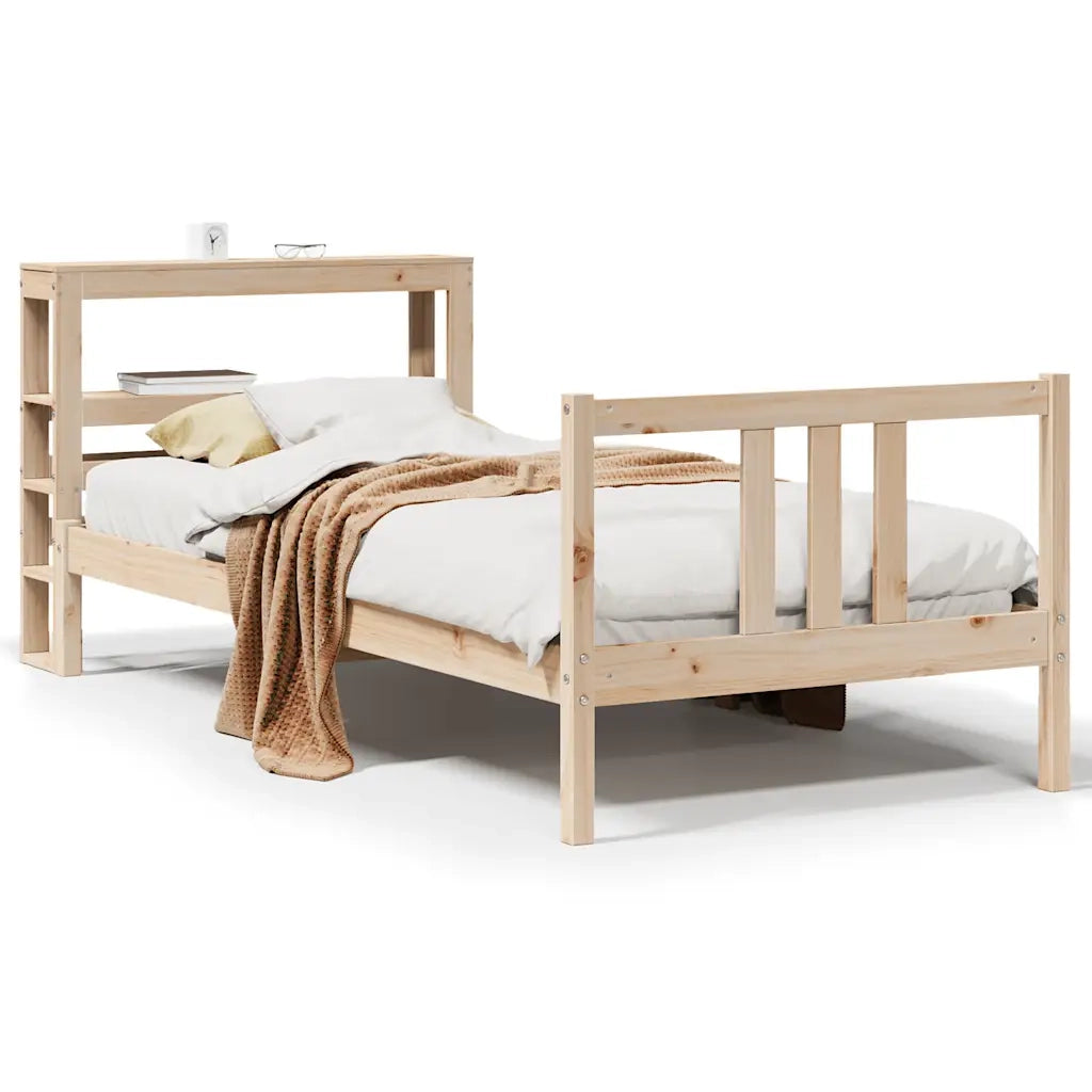 Giroletto con Testiera 75x190 cm in Legno Massello di Pino 3305953