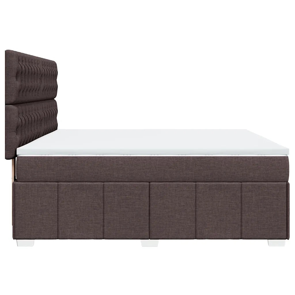 Giroletto a Molle con Materasso Marrone Scuro 180x200cm Tessuto 3291757