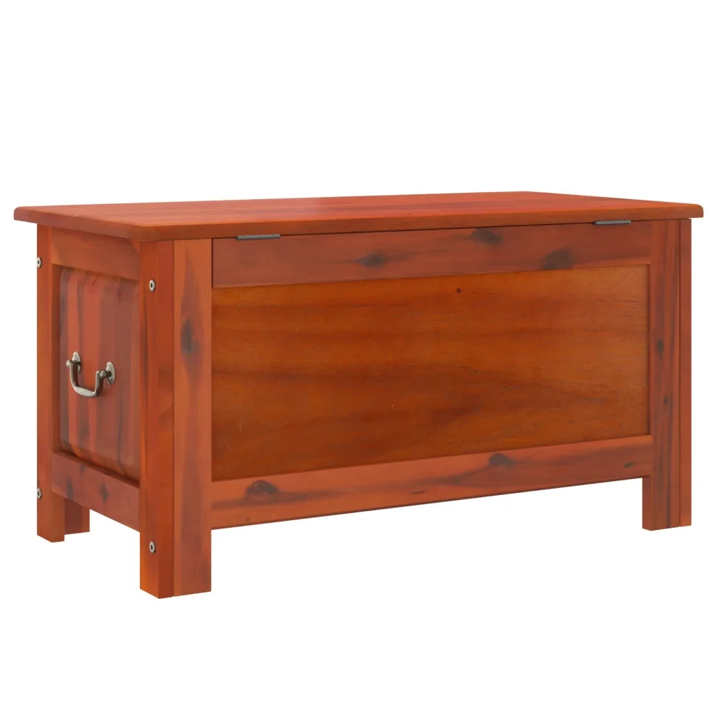 Cassapanca con Coperchio Marrone in Legno Massello di Acacia 364915