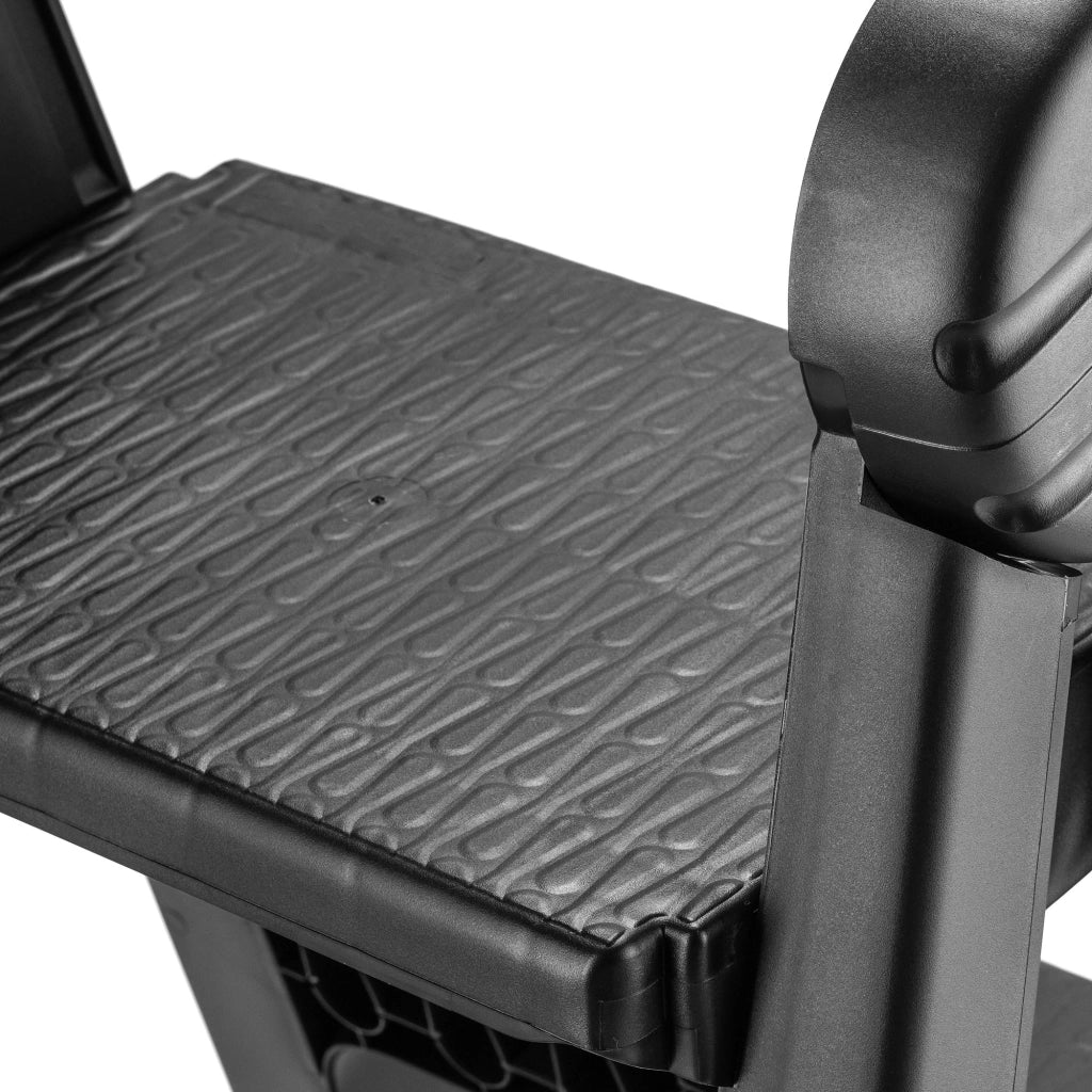 KADAX Sgabello da cucina pieghevole con scaletta, portata 150 kg, piattaforma con gradini da 63 cm