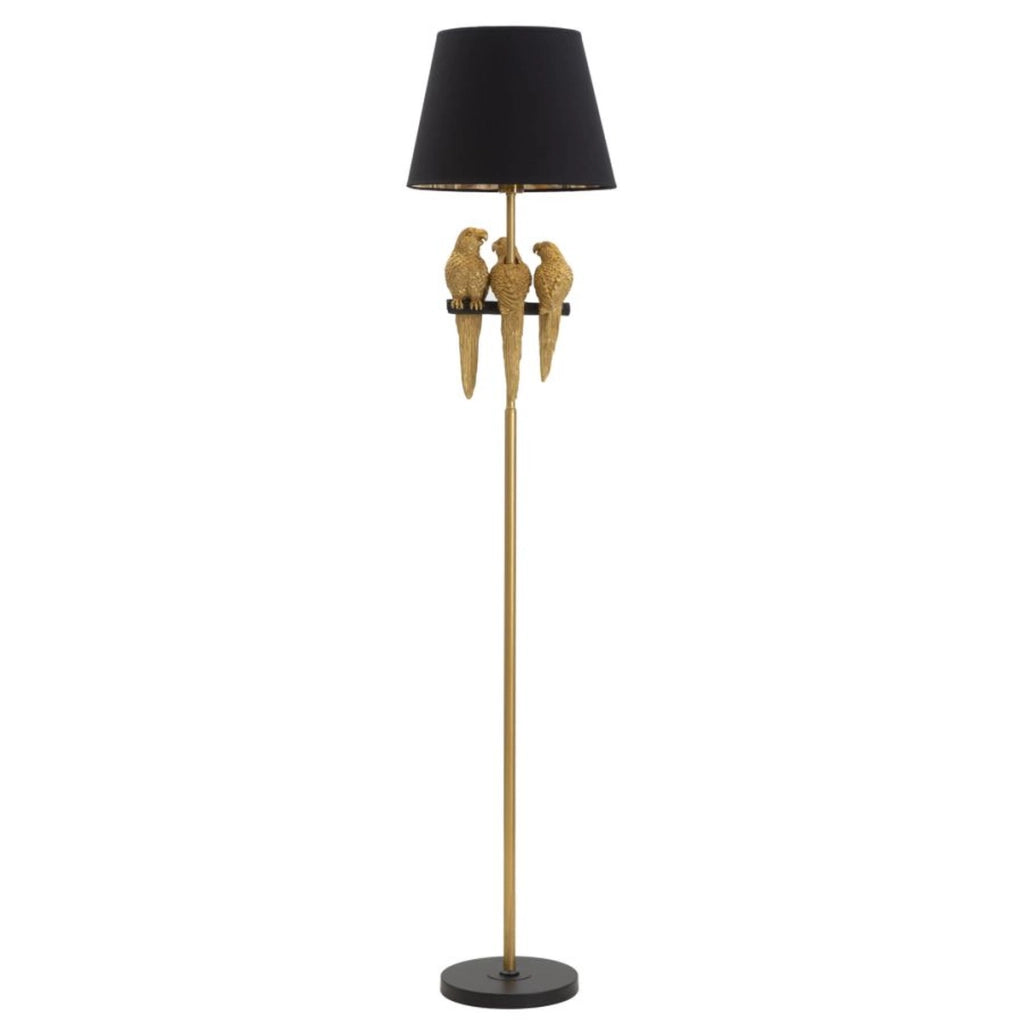 Lampada da Terra Pappagallo 4, Nero, Metallo, 37x37x164,5 cm