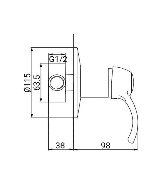Miscelatore incasso doccia bronzato vecchio ottone