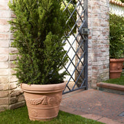 Cheonda - Garden Italia Vaso Tondo Campana Festonata Ø35 cm in Resina – Made in Italy, Resistente al Gelo e Antiurto