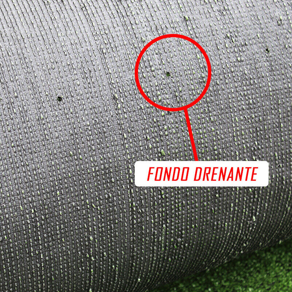 PRATO SINTETICO 7mm FINTA ERBA SINTETICA ESTERNO GIARDINO TAPPETO ROTOLO 2x25mt