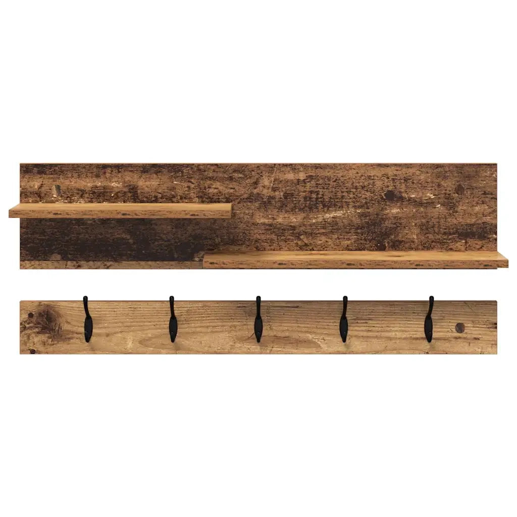 Appendiabiti a muro Legno vecchio 90 x 15 x 36 cm CFW5003857