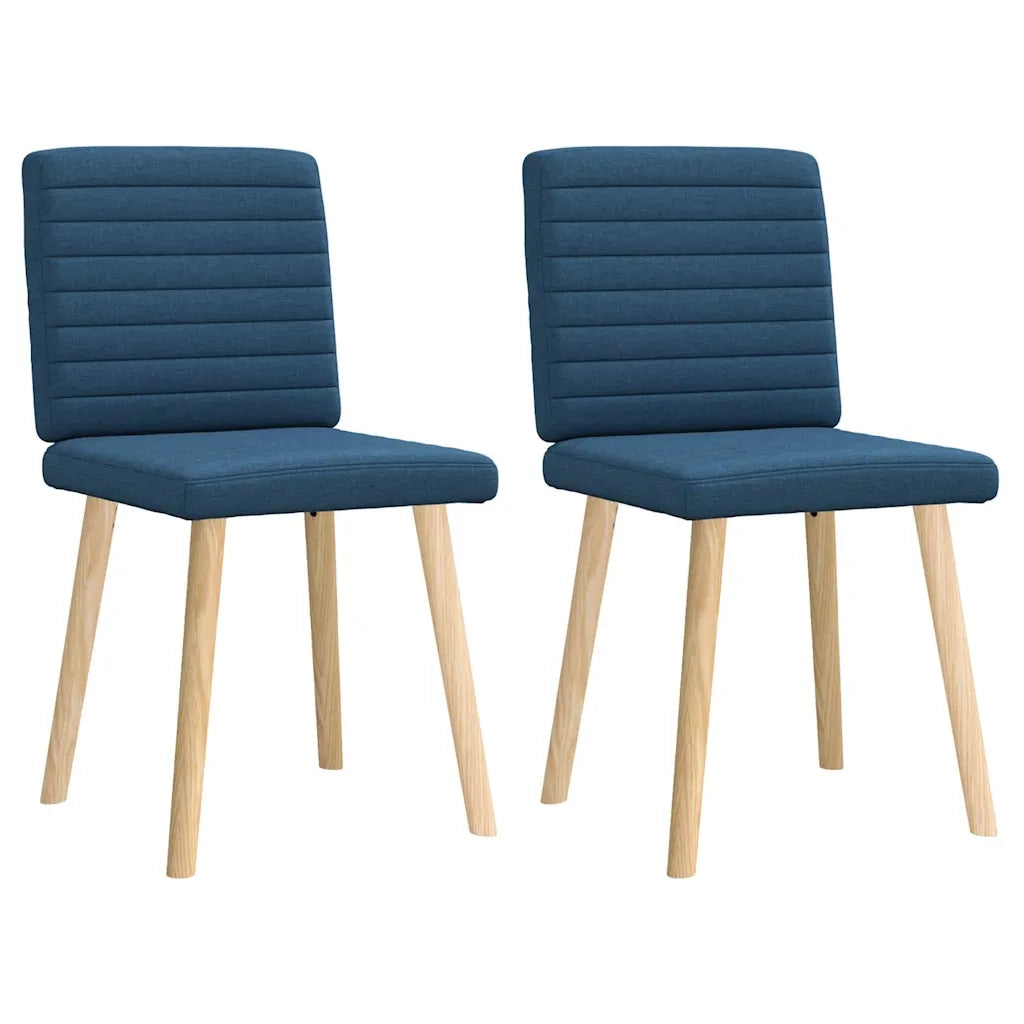 Sedie da Pranzo 2 pz Blu in Tessuto 4101182