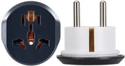 Cavo di Alimentazione - Adattatore di Corrente Inglese - Adattatore UK per EU - Pacchetto da 2 - Bianco