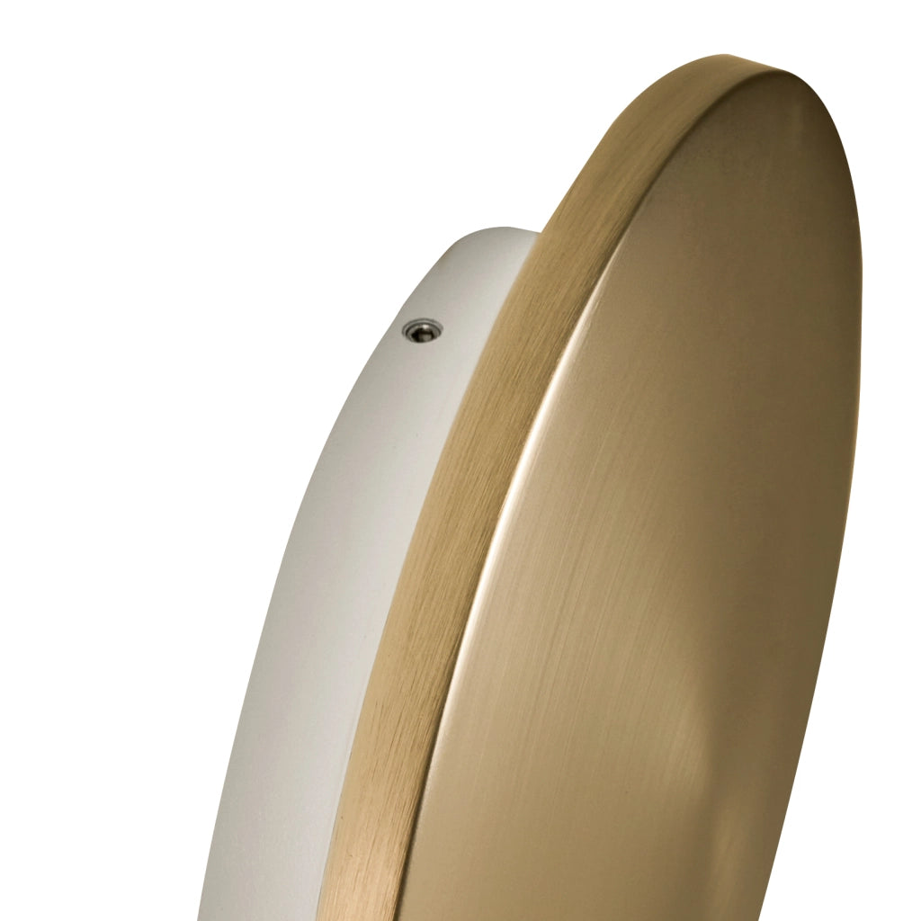 Set di 2 applique da esterno a LED rotonde per illuminazione d'accento, IP65, alluminio ottone, design moderno