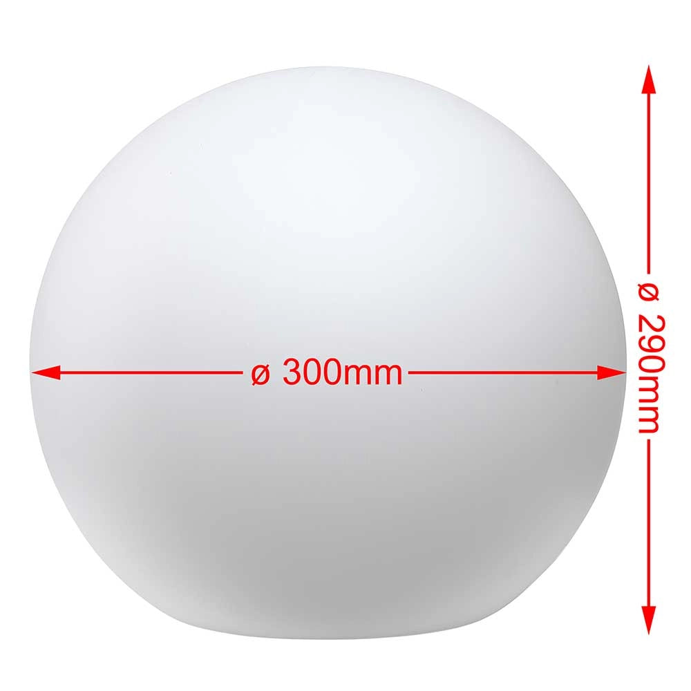 Lampada Sfera Giardino 30cm Luce Esterno Bianco attacco E27 Decorazione Esterno